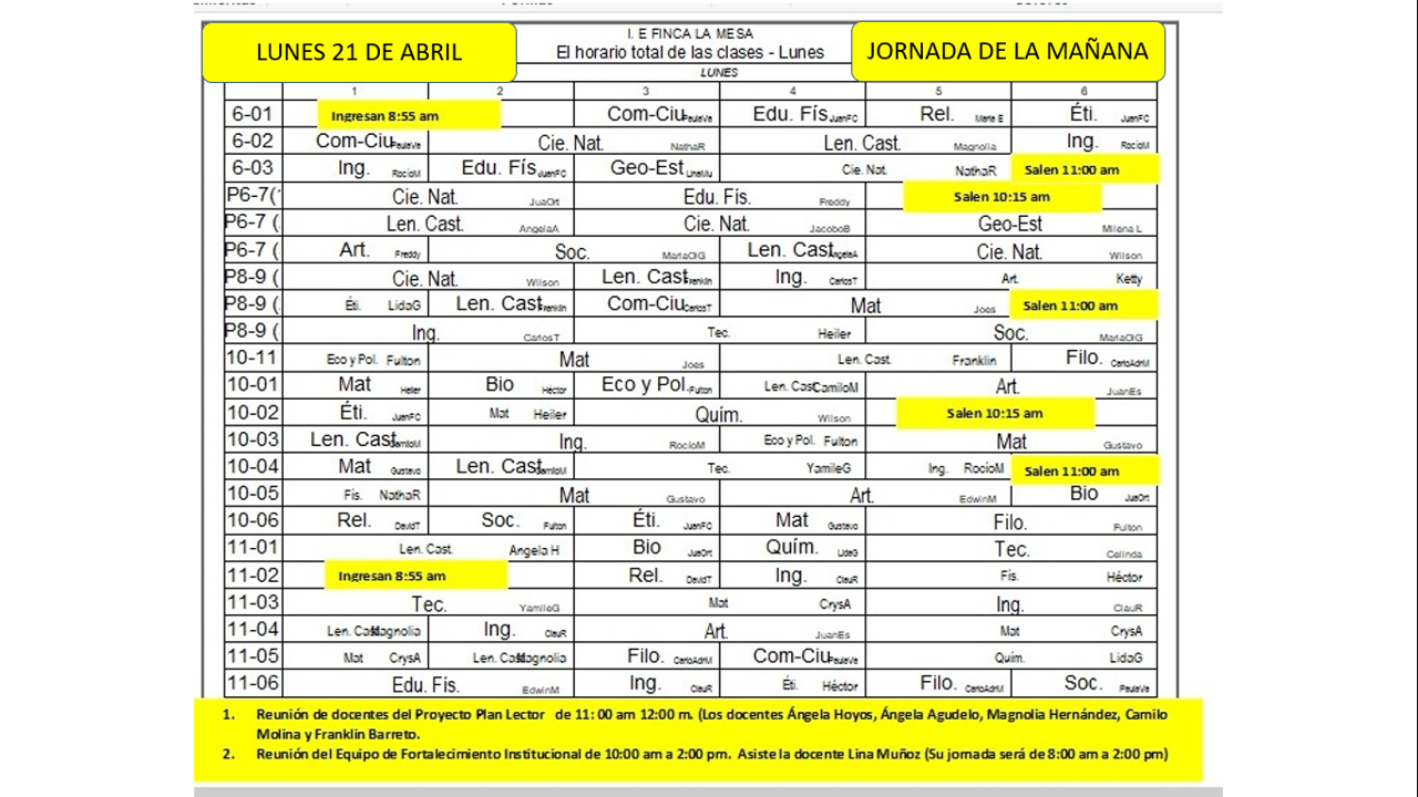 21 abril- mañana
